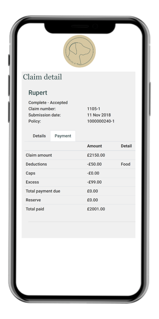 View claim payment details